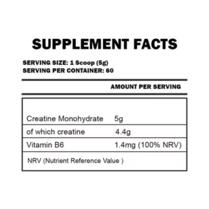 Kevin Levrone Anabolic Creatine 60 Servings 300g Facts